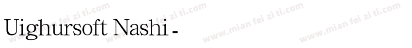 Uighursoft Nashi字体转换